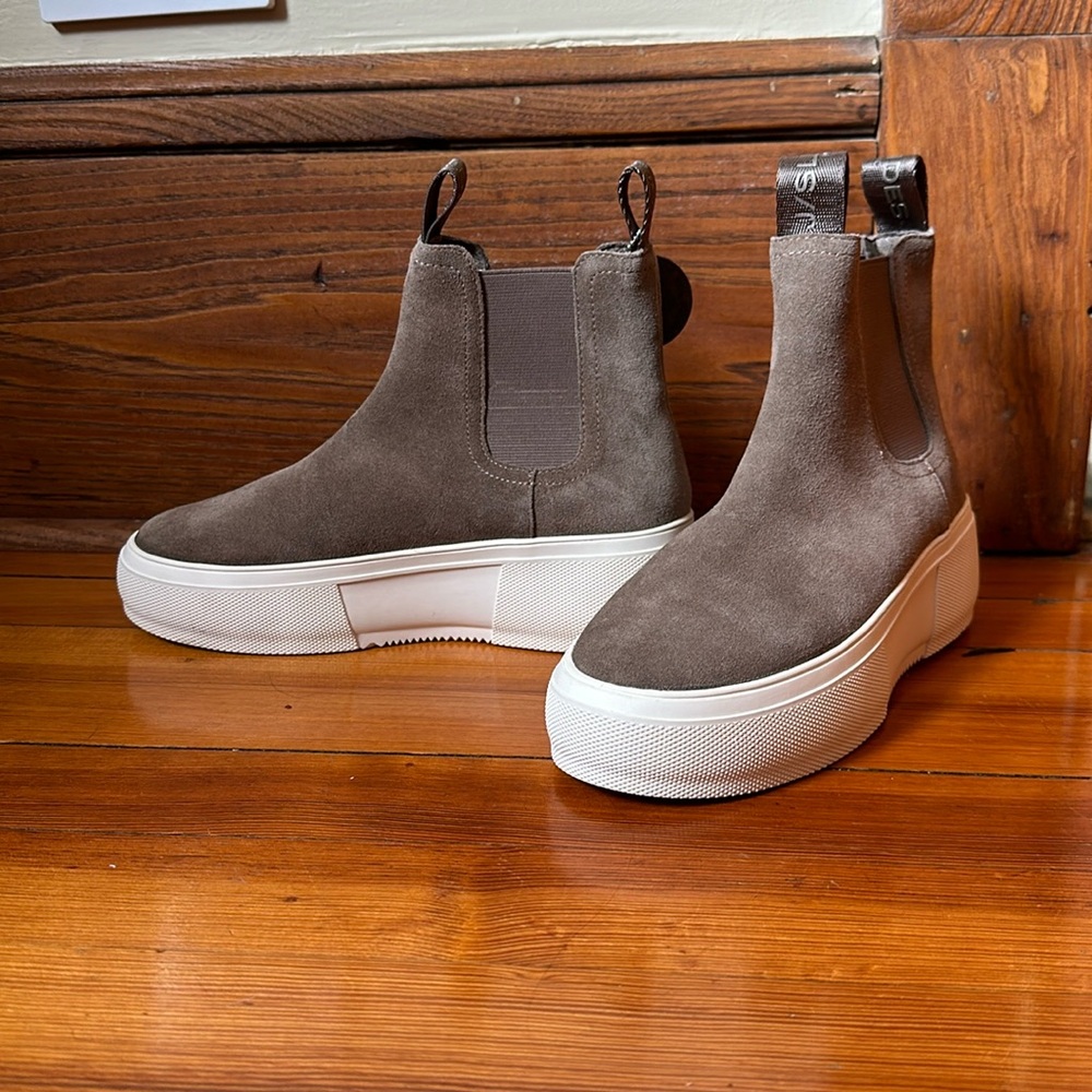 J Slides Platform Suede Boots